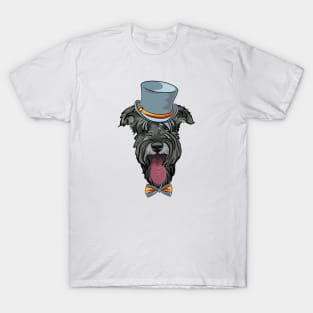 Hipster dog Schnauzer T-Shirt